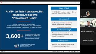 Introduction to the Veteran Institute for Procurement (VIP) Training Programs Training