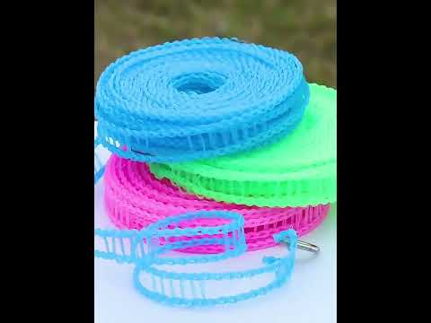 Універсальна мотузка для сушіння білизни DryingRope, 5 метрів, зелена, видео 1