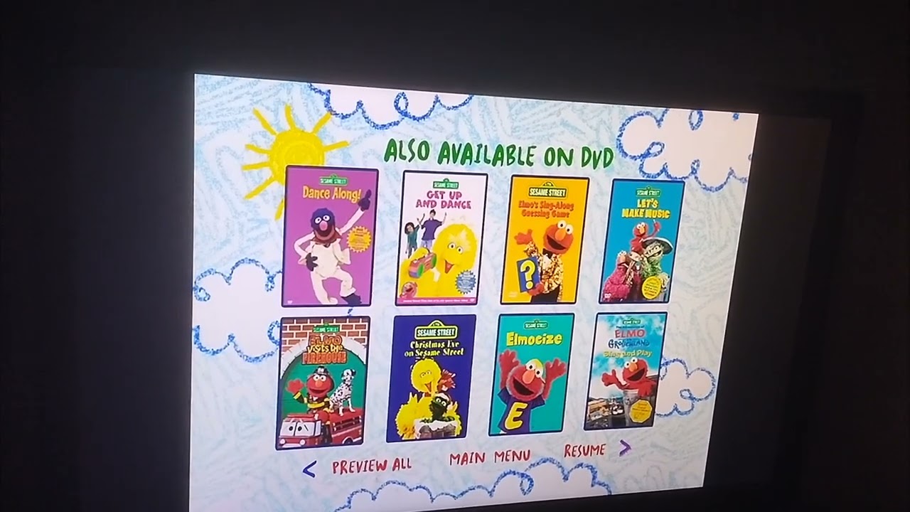 sesame Street Elmo's world The Great outdoors 2003 dvd menu - YouTube