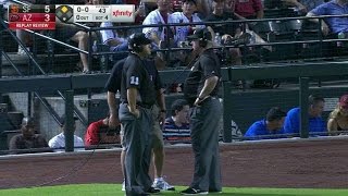SF@ARI: Herrmann doubles off the wall, call confirmed