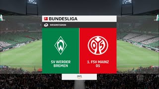 EA FC 25 | SV Werder Bremen VS Mainz - Bundesliga 2024/25 | Matchday 20 | Gameplay PS4