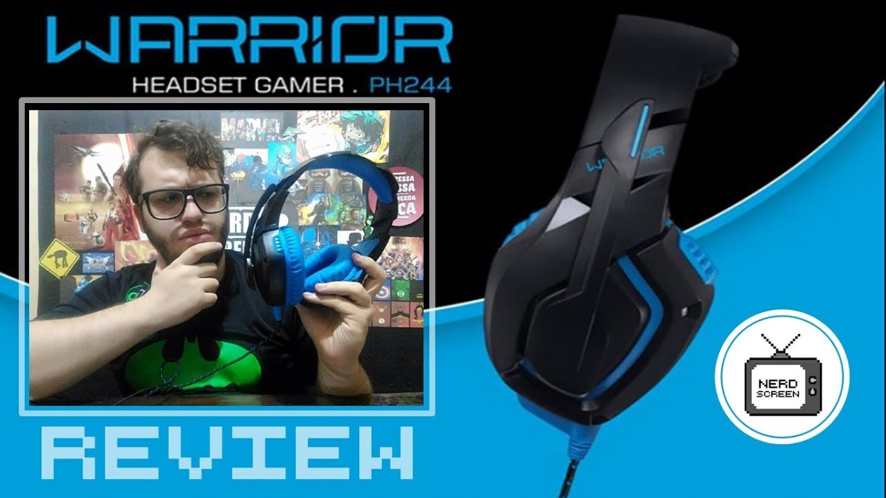 Headset Gamer Warrior Straton USB 2,0 Stereo LED Azul - PH244 PH244