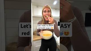 Let’s make my easy authentic red lentil soup🤤#easyrecipes #lentilsoup #vanlife