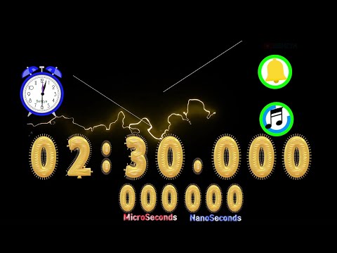 New Style Number 2 minutes 30 seconds timer countdown alarm🔔millisecond microsecond nanosecond