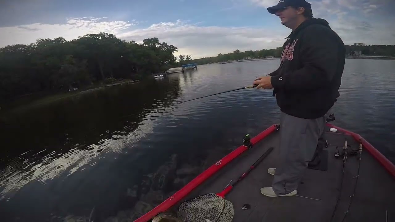 July 1, 2024…Michigan bass fishing at Portage Lake. Fish are up shallow, fun summer sight fishing!