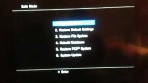 How to reset PS3 video output and also how to go into safe mode