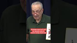 Schumer says he'll call for Senate vote to restore bump stock ban #shorts