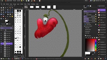 Digital Painting a Mushroom in GIMP Paint Studio