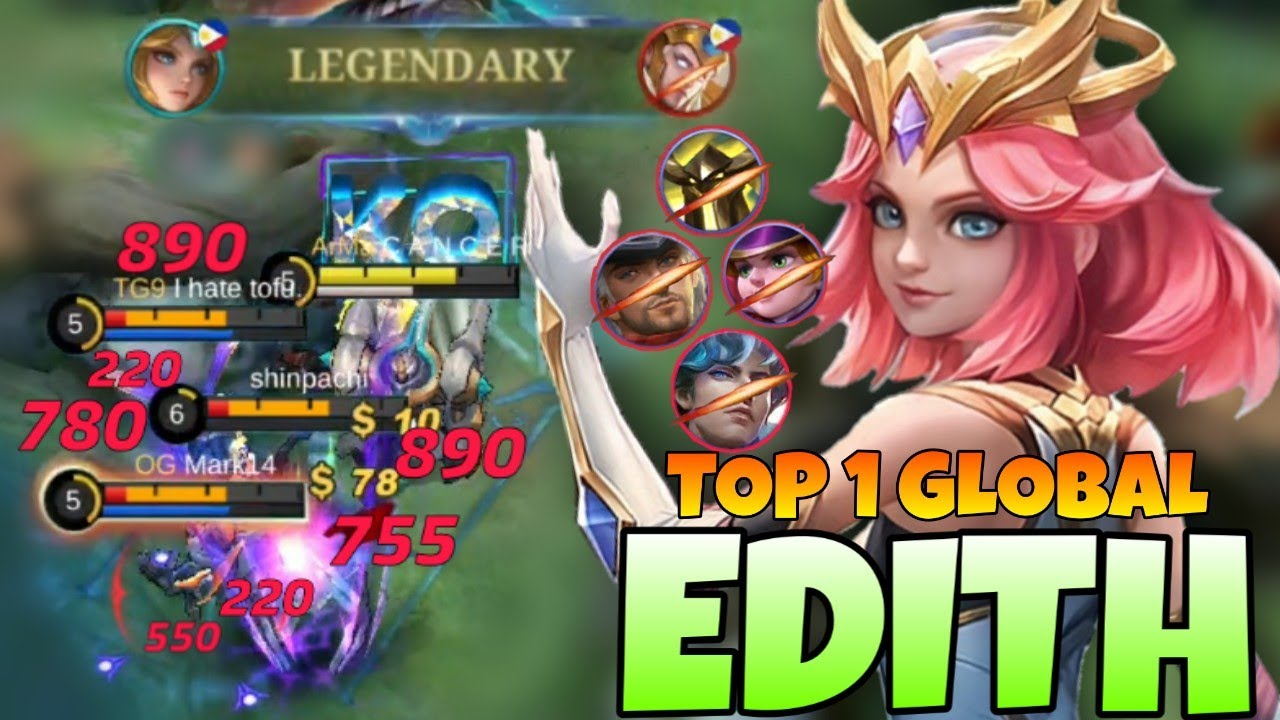 Insane DMG! Edith Tank Build 100% Deadly [ Top 1 Global Edith ] C A N C ...