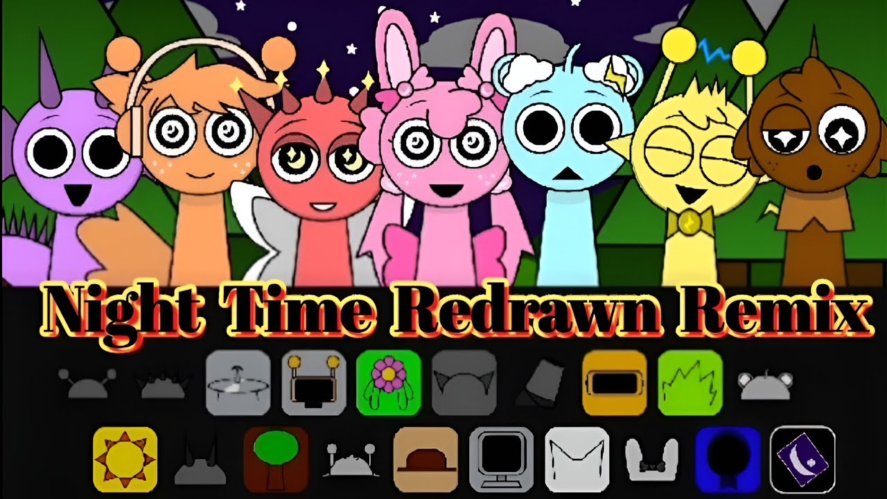 Incredibox ~ Sprunki but Night time Redrawn Remix || Full gameplay in Pc...