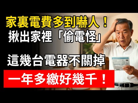 電費多到嚇人？教你揪出家裡「偷電怪」，這幾台電器不關掉，一年多繳好幾千！