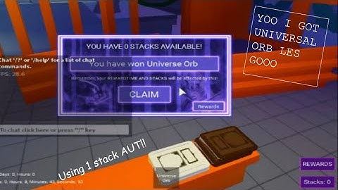 So i used 1 stack in A Universal Time