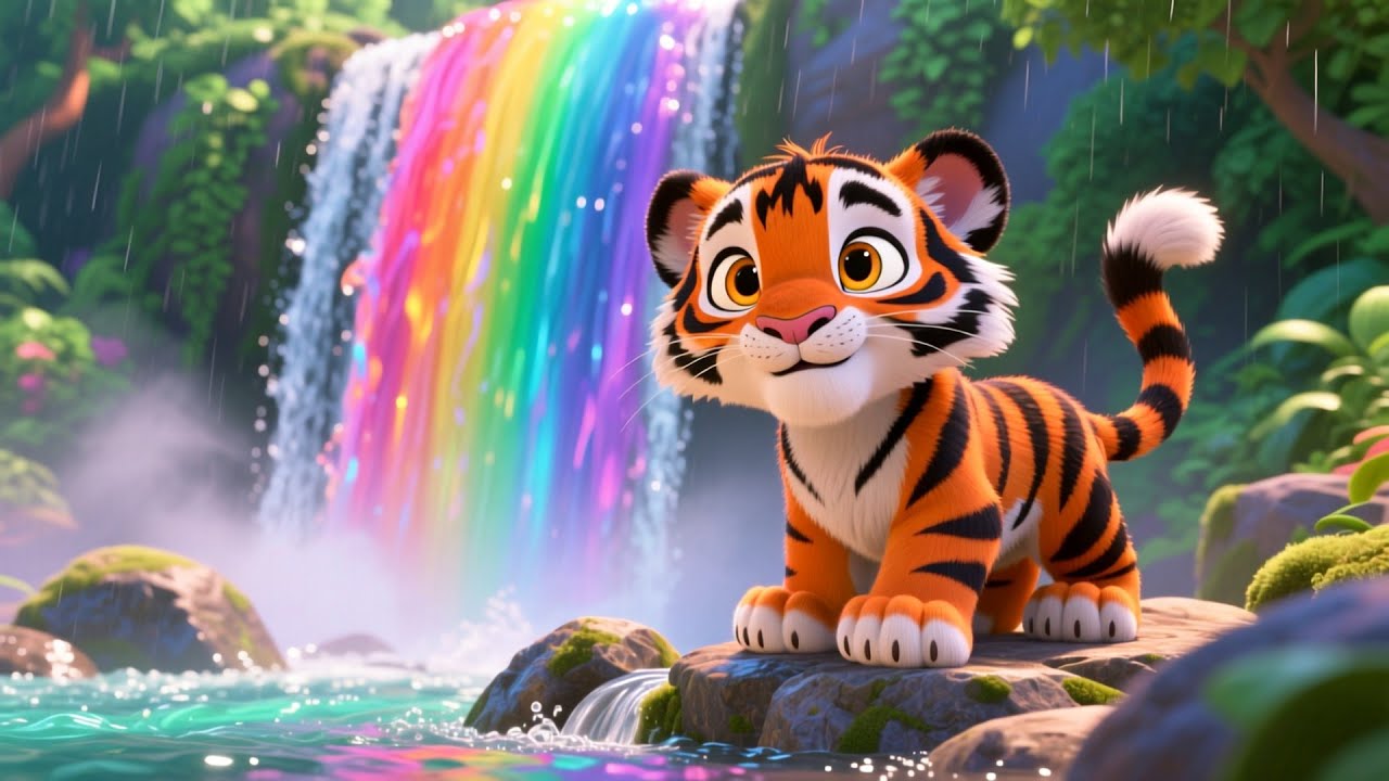 Learning with Tiger Cub 🐯📚 Fun Educational Song for Kids | Numbers, Letters & Colors