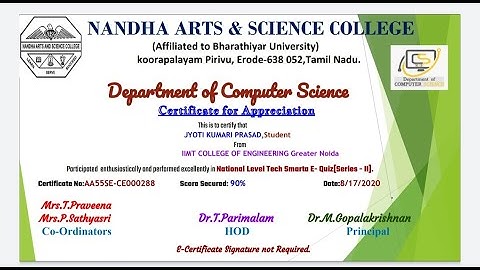 National level online quiz on Tech smarta E-quiz series |Free E-certificate within 2 minutes