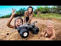 EPiC MONSTER TRUCK RAMP AT THE BEACH!