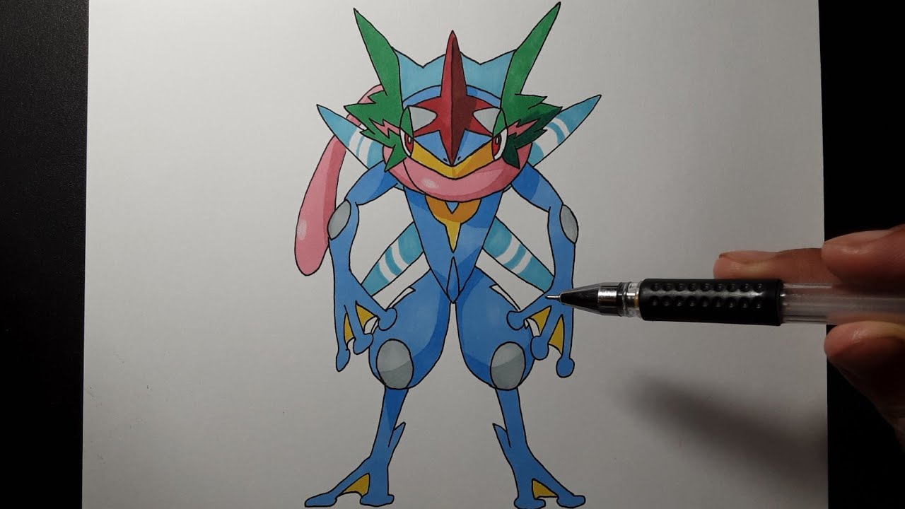 Hình ảnh thật vẽ pokemon greninja đẹp và cực kỳ chân thực