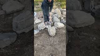 Splitting Granite FieldStone Boulders Right From The Ground