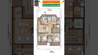 3BHK BUILDER FLOOR PLAN IN 300 SQ YARDS PLOT
