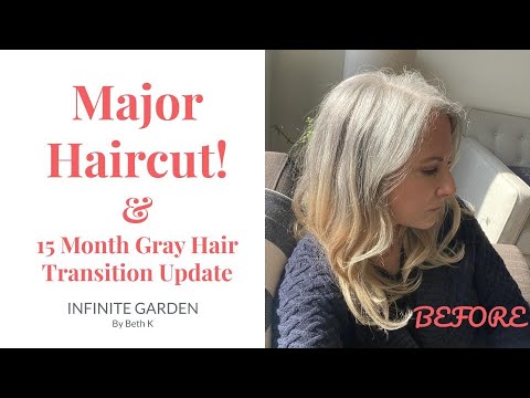 Major Haircut! || Gray Hair Transition 15 Month Update