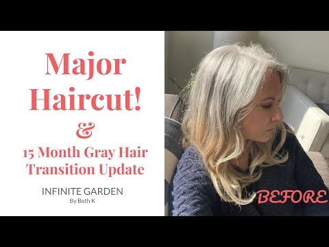 Major Haircut! || Gray Hair Transition 15 Month Update