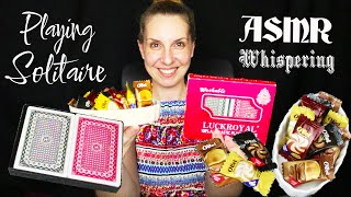 ASMR Playing Solitaire + Eating Hard Candies 😴 *Whispering*