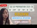 REASONING - Mathematical Operations in Nepali language (SSC GD PREP 2025-26)| Darjeeling | Kalimpong