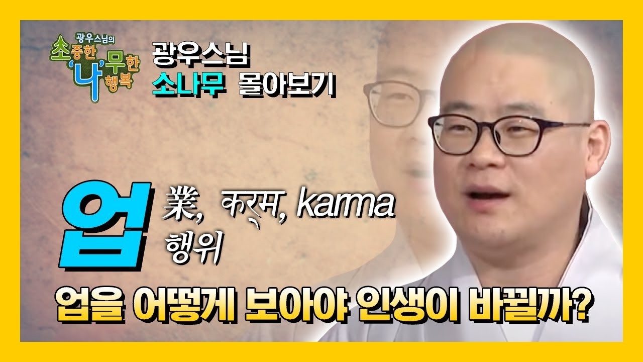 [광우스님 몰아보기] 업에 대한 모든 것 : 선업, 악업, 업보, 업장, 복덕, 공덕