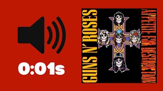 Can You Guess Guns N' Roses Song In 1 Second (Guns N' Roses Music Quiz)