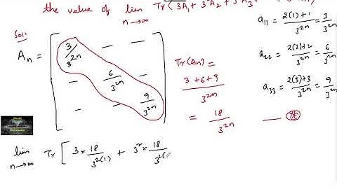 Let An = [aij] be a matrix oforder 3x3 where aij = 2i+j/32n