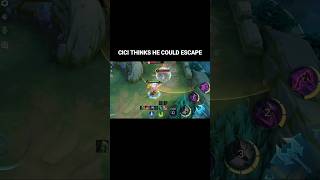 CICI THINKS HE COULD ESCAPE!! 💀🔥 #Mlbb #mobilelegends #gameplay #gaming #hanzo #fyp #shorts