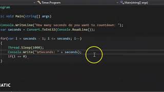 How to make a Seconds Countdown Timer in C#