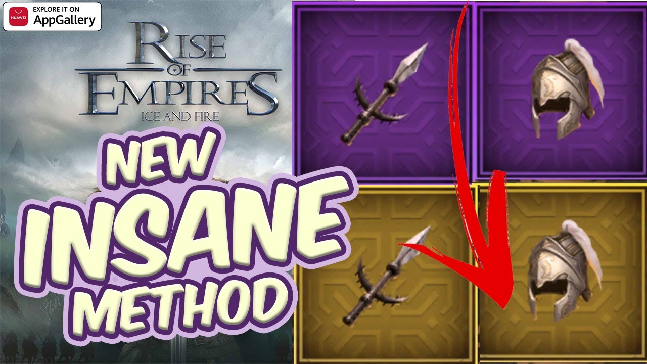 GOLD EQUIPMENT IN 5 MINUTES ?! RISE OF EMPIRES YouTube