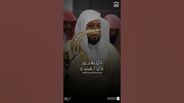 مقتطف من تلاوة فضيلة الشيخ #ماهر_المعيقلي من صلاة العشاء 27 ربيع الآخر 1447هـ