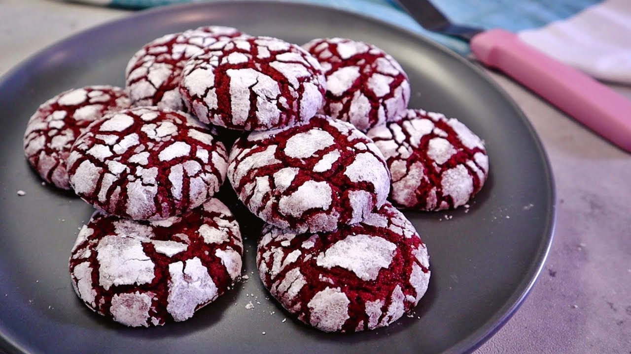 Red Velvet Crinkle Cookies | No Chill Needed Recipe