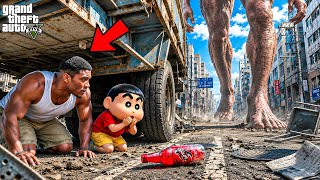 GTA 5 : Franklin & Shinchan Found the BIGGEST Monster Ever! 😱 | GTA 5 Bangla gameplay screenshot 5