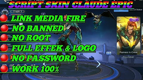 UPDATE!! SCRIPT SKIN CLAUDE EPIC NO PASSWORD