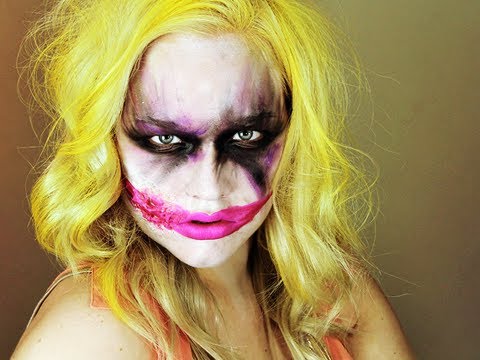 Halloween: Female Joker / The Joker's Girlfriend Inspired Look - YouTube