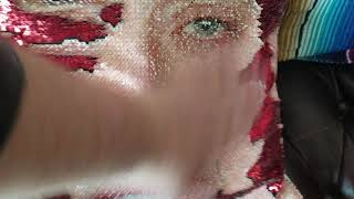 Nicolas Cage Sequin Pillow
