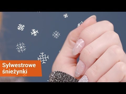 Sylwestrowe śnieżynki // manicure hybrydowy