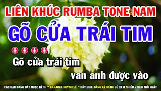 Karaoke Liên Khúc Bolero Nhạc Sến Tone Nam | Gõ Cửa Trái Tim - Chuyến Tàu Hoàng Hôn