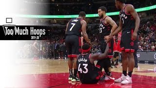 This was the night of monster blocks. og had 4 huge blocks - including
nearly ending thaddeus young's life. serge his own, sonning luke
kornet along...