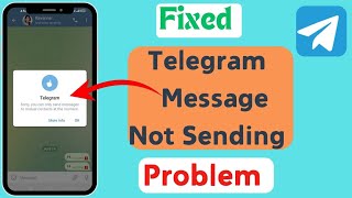 How To Fix Telegram Message Not Sending Problem||Solve Sorry you can send message to mutual contacts screenshot 1
