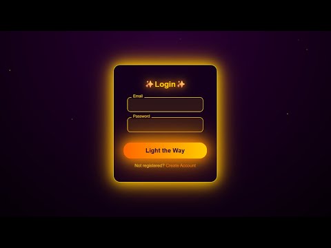 Glowing Login Form Page🔥Using HTML CSS JAVASCRIPT |FREE SOURCE CODE |#frontendcourse #coding#htmlcss