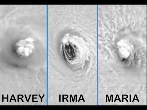 AMAZING view of Harvey, Irma, & Maria from space