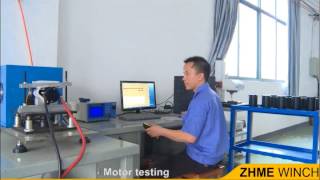 Motor Testing -- ZHME electric winch