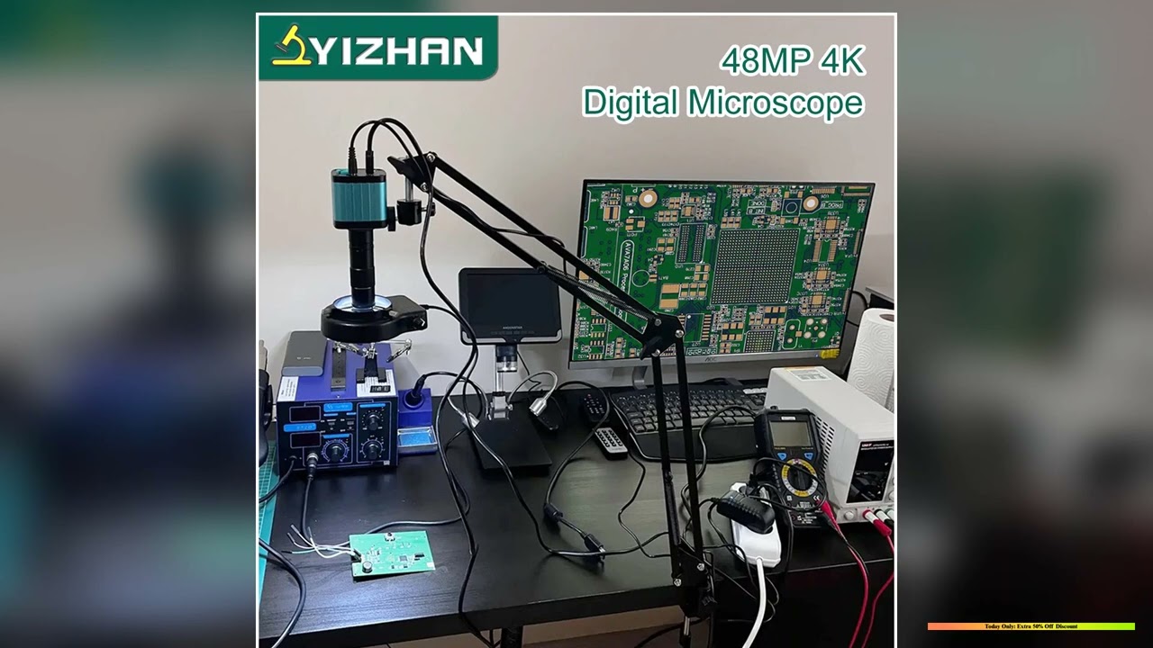 YIZHAN 48MP 4K Electronics Soldering Microscope FULL HD 1080P HDMI Camera USB Software 1150x Lens
