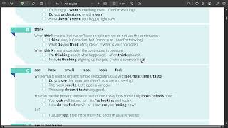 Unit 4 Present Continuous Tense & Present Simple Lesson