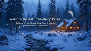 Warmth Beneath the Misty Pines βοΈ Relaxing Winter Piano For Sleep | Study | Stress Relief