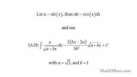 How to use a Table of Integrals - Part 2