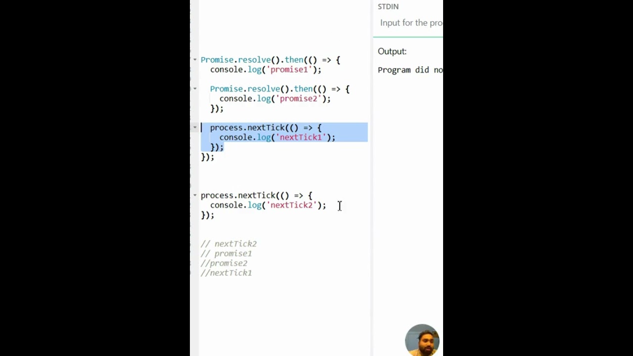 Event loop Process.next tick  function | interview Questions | 